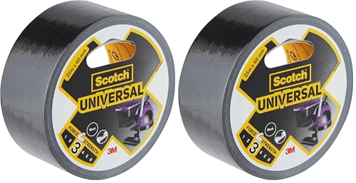 Scotch Universal Cinta americana color negro 2904, 25 m x 48 mm 6 UN/CAJA (Paquete de 2)