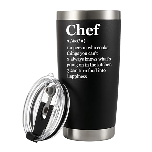 Chef Definition Chef Gifts Vacuum Insulated Tumbler for Cooking Sous Chef Pasty Baker for Baking Culinary Gifts Students Teachers Chef Boss Travel Mug with Lid Straw