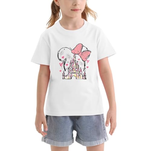 Magic Kingdom Shirts for Girls Magical Castle Graphic Tee Kids Toddler Holiday Vacation Shirt Girls Trip Casual Tops
