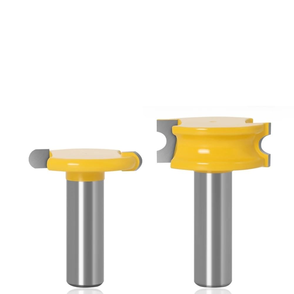 2 Pc 1/2" SH 1/4" Dia. Canoe Flute and Bead Router Bit Wood Cutter Woodworking Cutter Woodworking Bits Wood Milling Cutter(6.35mm Shank)