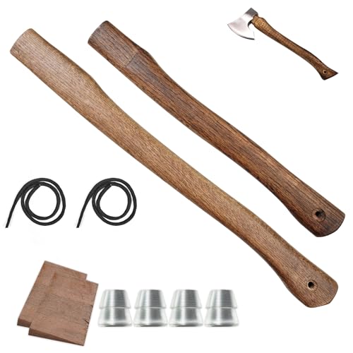 XQSL 2-Pack Axe Handle Replacement 17in+23.6in Hatchet Handle Replacement Wood Replacement Handle for Axe Pick Axe