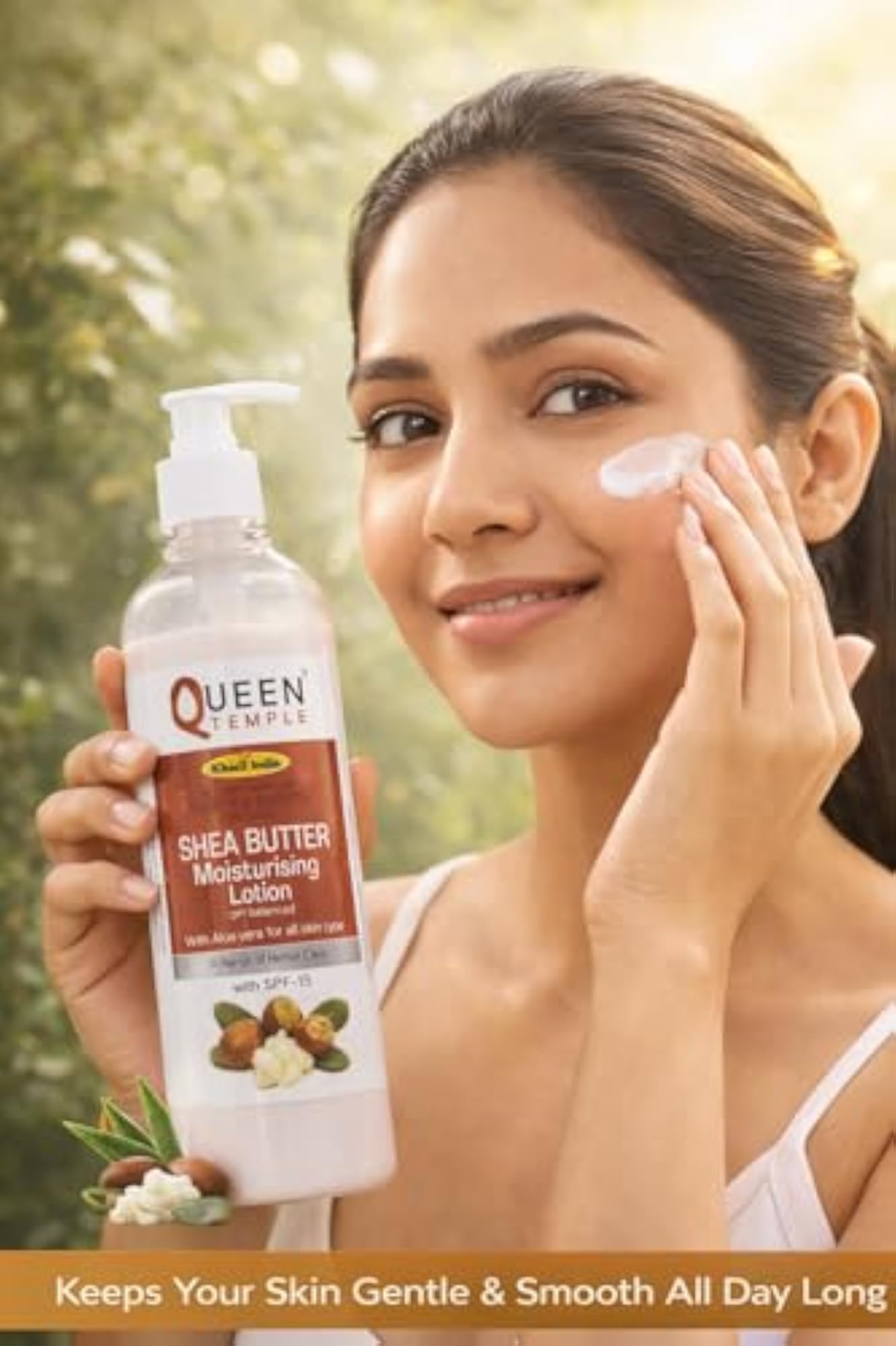 Body Lotion 500ml, SPF 15 Moisturizer for Dry Skin