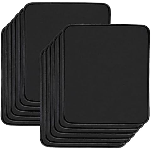Extrapins 10 Pcs Computer Mouse Mat,Premium-Textured Mouse Pad with Stitched Edge,Gaming Mouse Pads with Non-Slip Rubber Base,Waterproof Mouse Pad for Laptop Computer Office Home(Black-10.2x8.2) Cover