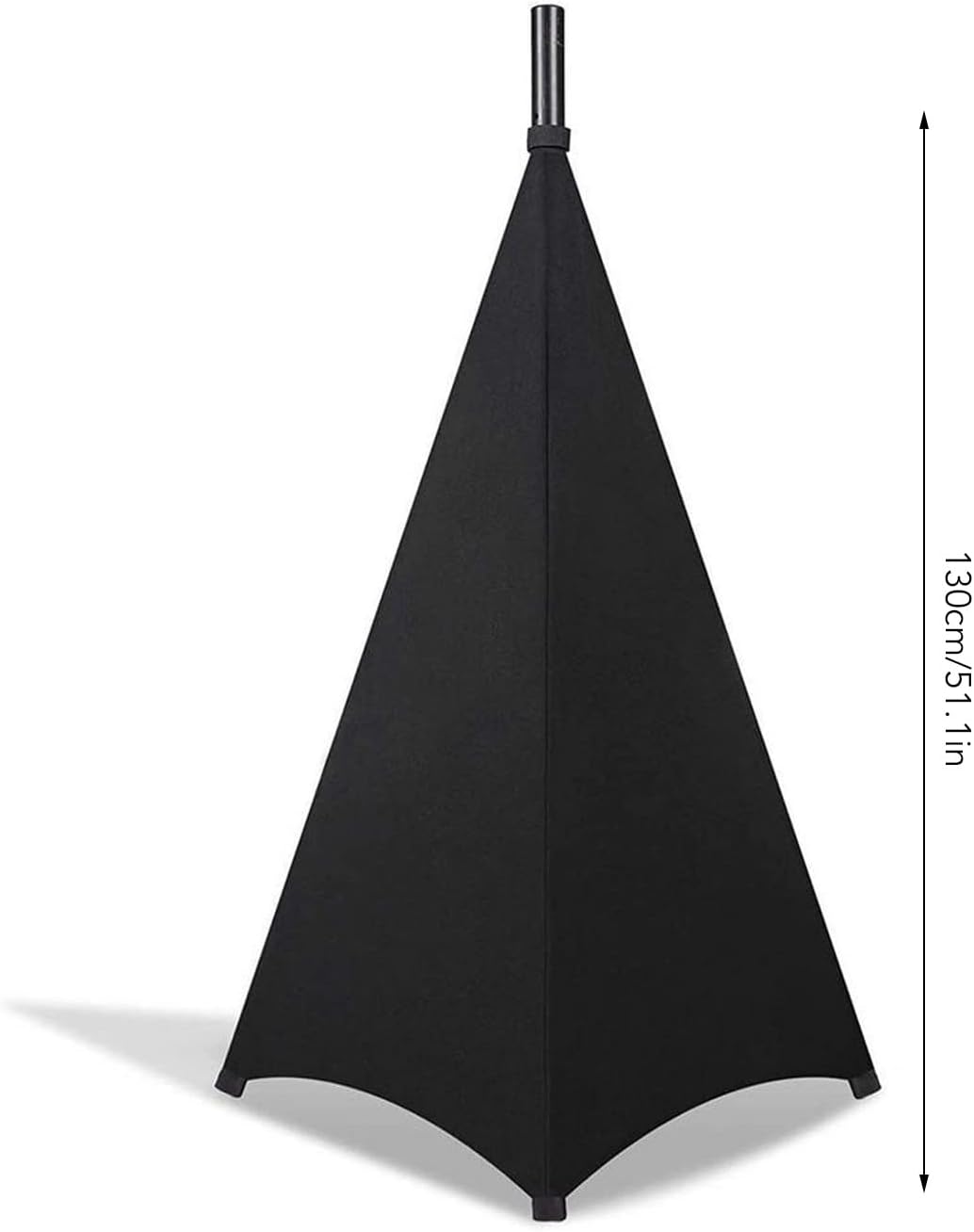 Speaker Stand Cover Cloth, Wireless Speaker Tripod Stretch Scrim Cover, 360 Degree Protective Case with Storage Bag for Floor Speaker Stand in Weddings Concerts Banquets (Black)