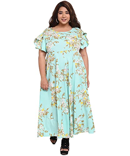 Image of OOMPH! Women's Western & Fusion wear Crepe A-Line Maxi Dress - mdfoil