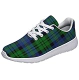 Blue and Green Plaid Shoes for Women Fashion Ultra Lightweight Running Sneakers Men Buffalo Plaid Sneakers Size 6