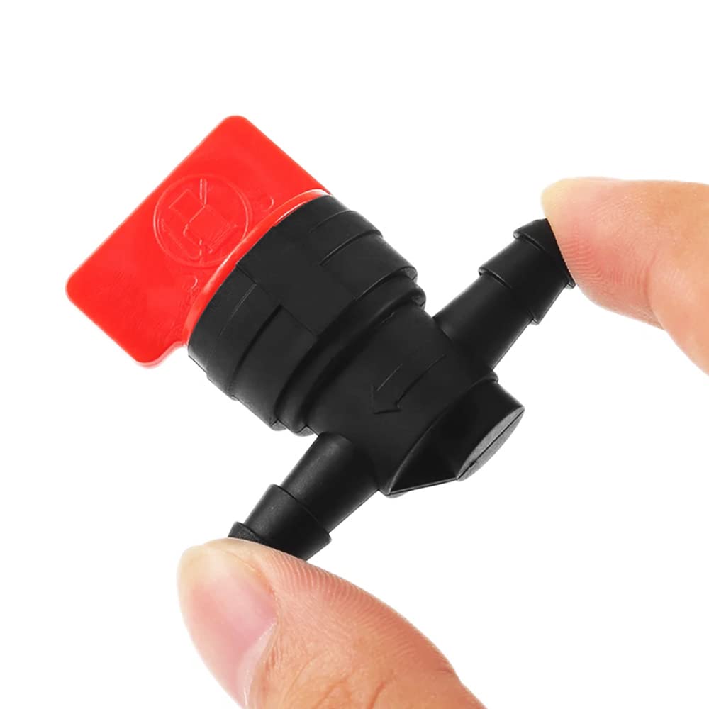 5PCS Válvula de apagado de combustible 1/4 Interruptor de combustible en línea de encendido/apagado para válvula de combustible de motocicleta