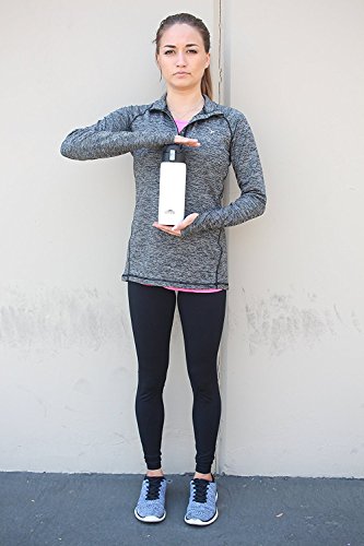 Aquatix (Artic White, 21 Ounce) Pure Stainless Steel Double Wall Vacuum Insulated Sports Water Bottle With Convenient Flip Top - Keeps Drinks Cold For 24 Hours, Hot For 6 Hours #TOP3