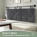 HIGOGOGO Wall Mounted Headboards for Twin Size Bed, Hanging Head Board Wall with Button Tufting, Adjustable Height Headboard for Bedroom,Darkgrey