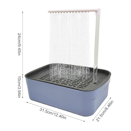 Bird Automatic Bath Shower - Bird Shower with Circulating Faucet, Bird Shower Tub, Portable Parrot Bathtub, Bath Bird Cage Accessories, Portable Birds Shower for Lovebirds Finches Parakeets Mannikin - Image 3