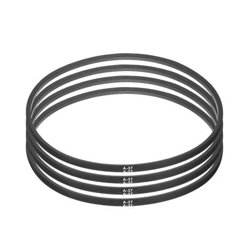 Image of uxcell 4pcs A37 or 4L390 Classic Wrapped Rubber V-Belt, 37 inch(925mm) Inside Circumference, A Profile V Belt