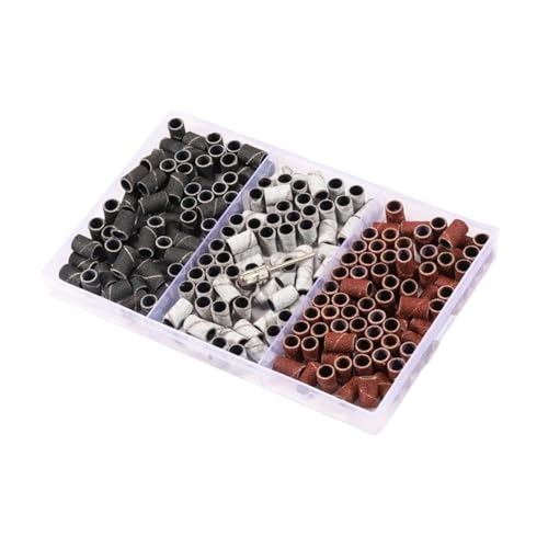 Tapas de lijado Bandas for lijar uñas, brocas for taladro de uñas, limas de grano 180/120/80, paquete de varios colores(Hzsq-03(100pcs))