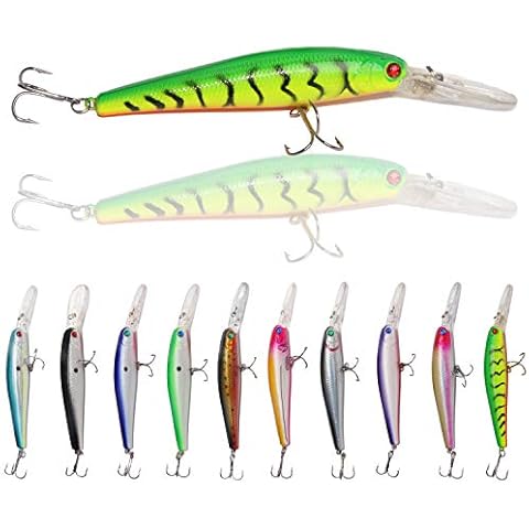 Shaddock 10pcs Hard Minnow Lure Baits Cover