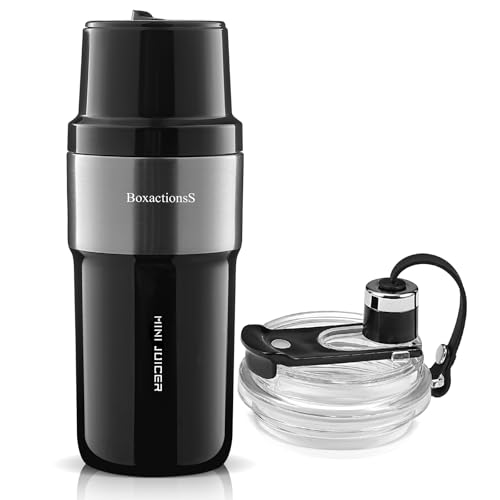 BoxactionsS Flip Portable Blender for-Smoothies, Shakes, juicing,with Insulated Cup, Black.