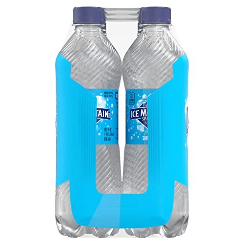 Image of Sparkling Ice Mountain Brand Natural Spring Water Plastic Bottle, Simply Bubbles, 16.9 Fl Oz (Pack of 8) | Pure Crisp Spring Bottled Water for Everyday Refreshing Hydration