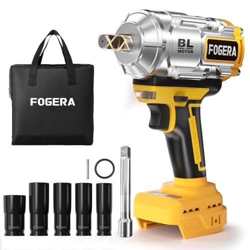 Cordless Impact Wrench 1/2 Inch - Compatible with Dewalt 20V Batteries, 1100 Ft-lbs (1500N.m) High Torque Impact Driver, Brushless Impact Gun with 3 Speed Modes & LED Light (Battery Not Included)