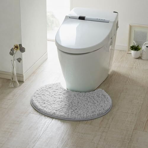 [ベルメゾン] トイレマット 洗える マット グレー ミニ(円形)マット・フタカバーなし