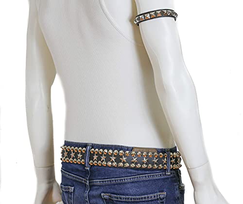 Stud and Star Genuine Cowhide Leather Studded Belt USA Made Punk Rock Thrash Metal4