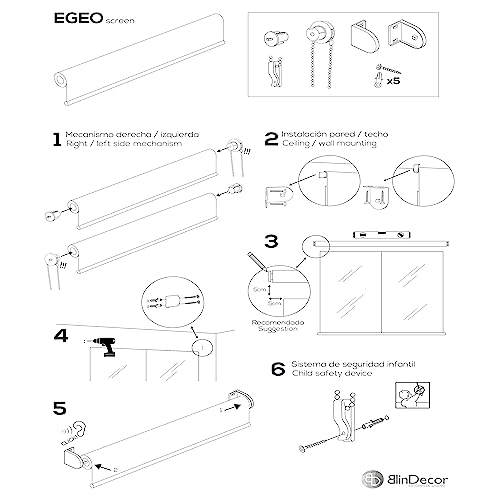 Store enrouleur screen 100x180 cm tamisant anti-reflet - 8