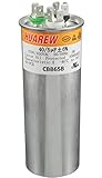 HUAREW 40+5 uF ±6% 40/5 MFD 370/450 VAC CBB65 Dual Run Start Round Capacitor for Condenser Straight...