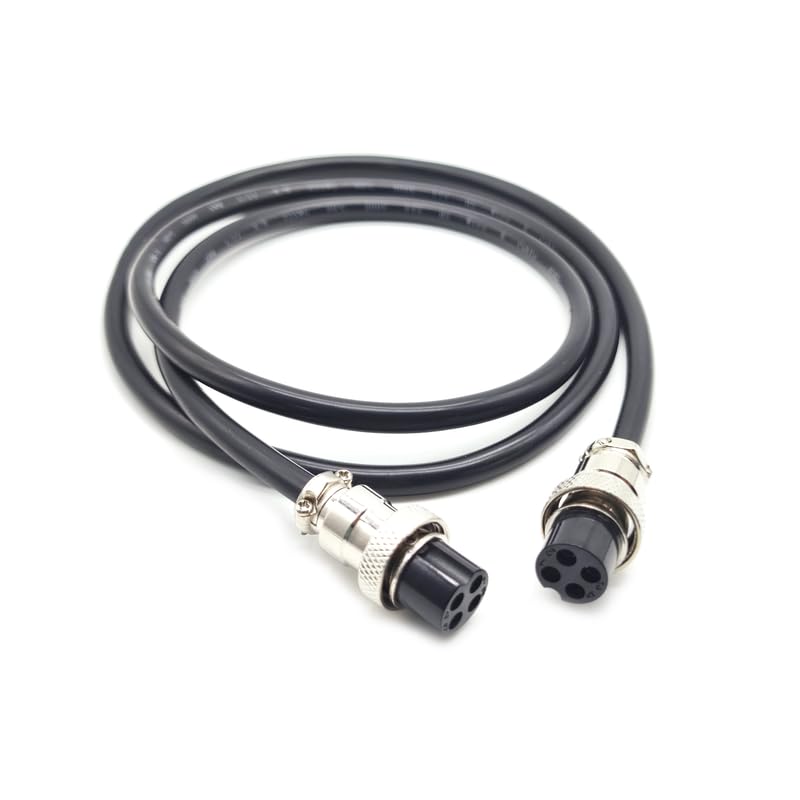 GX16 4 Pin Cable Doble Cabeza Hembra Aviación Cordset, GX16 4 Pin Panel Mount Circular Metal Aviación Conector Cable Hembra a Hembra Adaptador Cable (10 Metros/32.8ft)