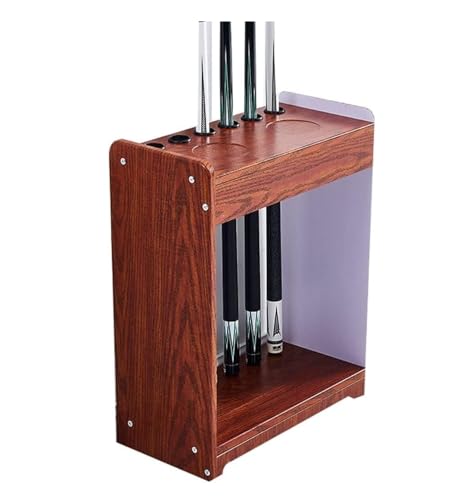 Support de sol en bois pour 6 queues de billard avec base stable anti-rayures