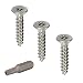 #8 x 1-1/2" Flat Head Torx Security Sheet Metal Screws Stainless Steel Tamper Resistant, Qty 25 Number 8 Size x 1-1/2" Length