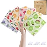 Homaxy Swedish Dishcloths for Kitchen, 6 Pack Fruit Reusable...