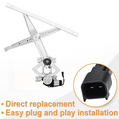 Image of Front Driver Side Power Window Regulator with Motor fit for Ford F250 F350 F450 F550 Super Duty, F650 F750 2000 2001 2002 2003 2004 2005 2006 2007 2008 2009 2010 2011 2012, Excursion 00-05, Left
