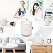 Portable Mini Humidifier, 500ml Small Cool Mist Humidifier, USB Personal Desktop Humidifiers for Baby Bedroom Travel Office Home, Auto Shut-Off, 2 Mist Modes, Super Quiet, White