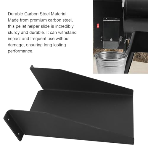 Magnetic Pellet Helper Chute for Grill with Carbon Steel, Slide Pellets Discharge Metal Accessory for Barbecue Machine Smoker, Designed for 885, Pro 34