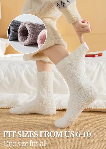 Warm & Cozy Gifts for Women, Fluffy Fuzzy Sock, Plush Sleeping Slipper Socks - Soft Warm Fabric