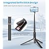 Toneof 67 Cell Phone Selfie Stick Tripodsmartphone Tripod Stand All In 1 With Integrated Wireless Remoteportablelightweightextendable Phone Tripod For Iphoneandroidblack