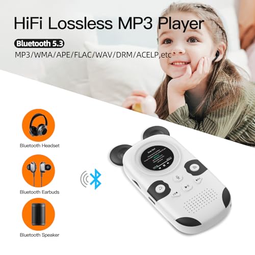 Ruizu X31 64Gb Mp3 Player For Kids, Cute Panda Portable Music Player Mp3 thumb #2