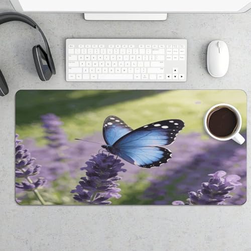 Blue Butterflies Perch in Fragrance Mouse Pad 30x60 cm miniatura 5