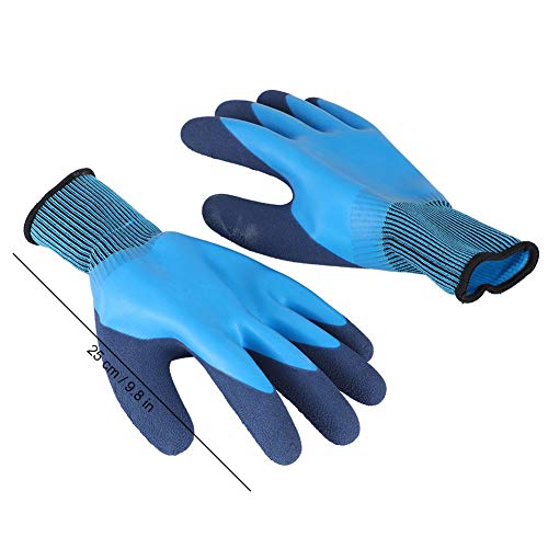 Gardening Gloves,2 Pairs Waterproof Garden Gloves For Women,Durable Latex Gardening Gloves With Anti-Slip Properties,Gloves For Garden Cold Weather Car Cleaning Fishing Multipurpose Blue #TOP1
