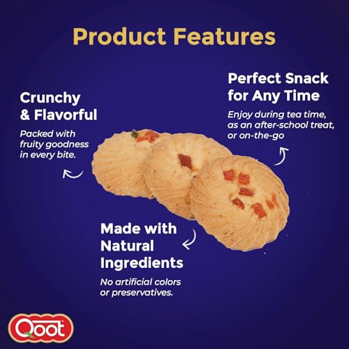 Image of Qoot Cookies Box Combo (Rich Coconut, Choco Chip & Tooty Fruity) (200g X 3) | Made Without Artificial Preservatives or Additives | All-Natural Ingredients & Crunchy Biscuits | Freshly Baked Snacks for Tea, Office & Gifting
