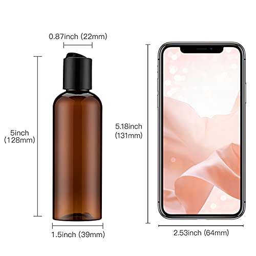 Livfa Bottiglie Vuote da 100 ml con Tappo Flip