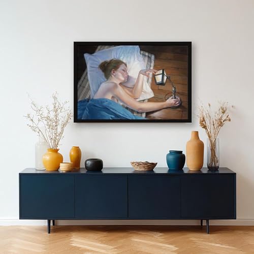 Impression sur toile « The Little Lamp » avec cadre à suspendre robuste
