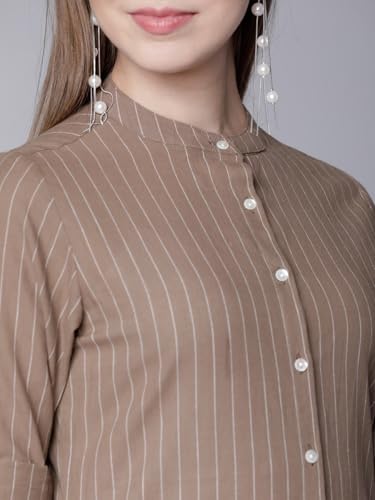 Image of Celary Women's Kurtas & Kurtis|Striped Straight Kurti with Printed Palazzo Pants|Ethnic Kurti Set for Woman|Casual Suit Set for Women with Size S to 3XL|Stylish Dress for Woman