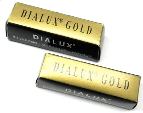 Dialux Gold Polishing Compound Jewelry Rouge Super-Finish Highest Gloss - 2 Bar