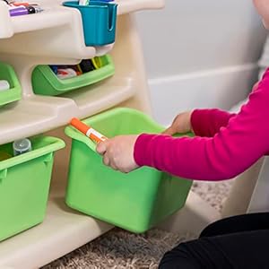 Step2 Flip & Doodle Easel Desk With Stool for Kids, 2 in 1 Activity Table, Art Easel for Toddlers, Ages 2+ Years Old, Easy Assembly Step2 Flip Doodle Easel Desk With Stool for Kids 2 in 1 Activity Table Art Easel for Toddlers Ages 2 Years Old Easy Assembly