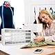 CraftGenes Schraubenaufbewahrungs-Organizer – Aufbewahrungsbox für Garage & Werkstatt mit 30 Schubladen mit verstellbaren Trennwänden, wandmontierbarer Werkzeugaufbewahrungs-Organizer (grau)