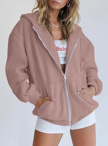 Image of PRETTYGARDEN Women's 2026 Spring Zip Up Y2K Hoodies Casual Long Sleeve Sweatshirts Fall Winter Track Jackets with Pockets
