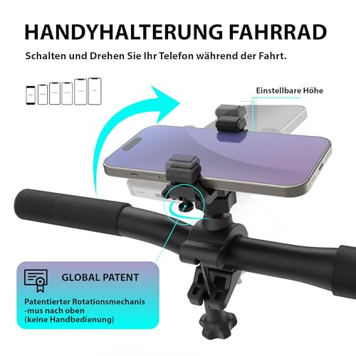 UPPEL 360° Rotation Bike Mobile Phone Holder, Mobile Phone Holder, Handlebar Clamp - Image 3