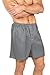 Men's 100% Silk Boxer Shorts - Luxury Underwear by TexereSilk (Executive Lounge, Zinc, Large) Anniversary Gift for Him MS6103-ZNC-L