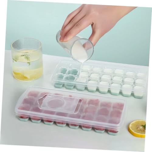 Bandeja para cubitos de hielo reutilizable con tapa y contenedor miniatura 5