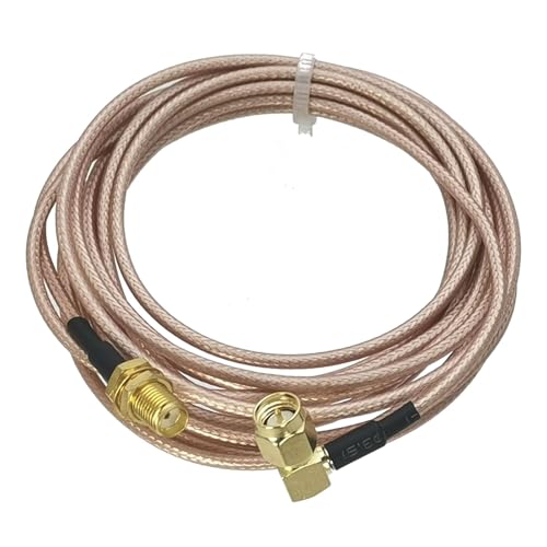 Câble RG316 blindé argent conductivité stable raccord SMA coudé vers femelle 6m