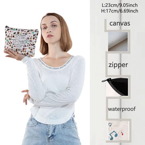 WZMPA Twilight Cosmetic Bag Edward Cullen & Bella Swan Fans Gift You are Braver Stronger Smarter Than You Think Edward Makeup Bag Bella Merchandise (Always Forks) - Image 2