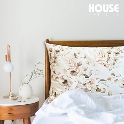 HOUSE ART LIFE Kissenbezug 40x60 cm – 100% Baumwolle, weich & atmungsaktiv, mit Reißverschluss, ideal zum Schlafen, für Bett & Schlafzimmer, pflegeleicht, ohne Füllung | Viele Bunte Muster – Bild 4